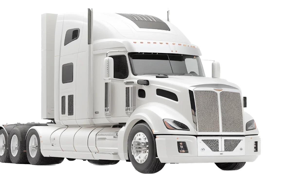 An illustration of a white truck